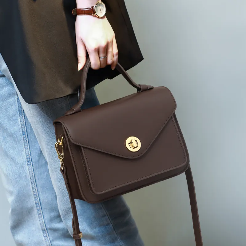 MILLIE'S Cow Leather Synthetic Leather Crossbody Handbags Regular Women's Vintage Brown-1