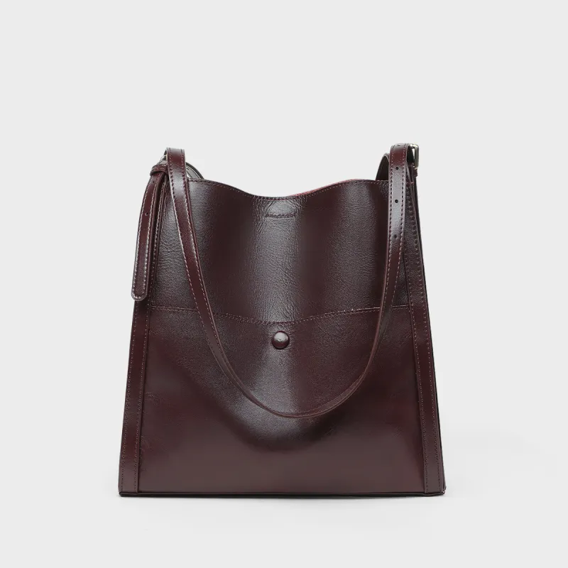 MILLIE'S Cow Leather Tote Shopping Bag Underarm Shoulder Bag Regular Women's Lilac-3
