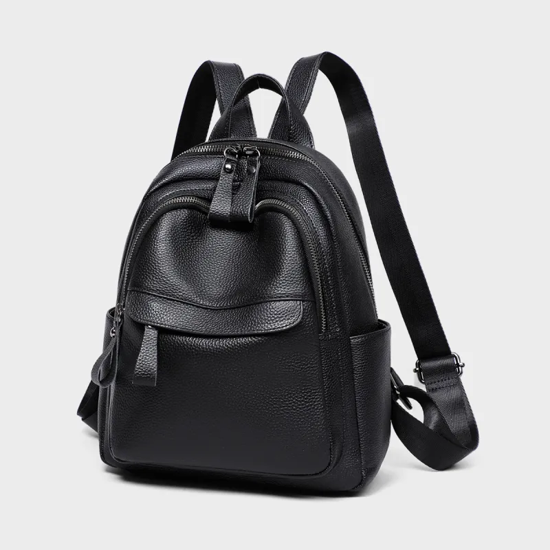 MILLIE'S Cow Leather Backpack Regular Women's Black-1