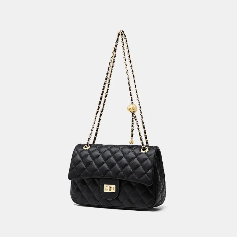 MILLIE'S Cow Leather Small Square Bag Shoulder Bag Crossbody Bag Regular Women's Black-3