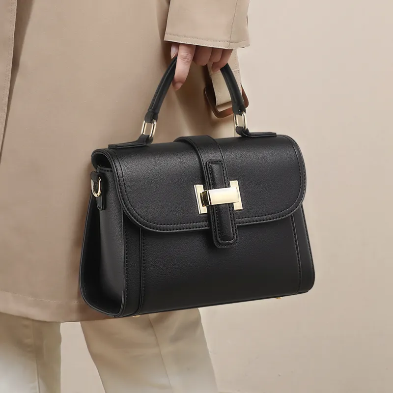 MILLIE'S Cow Leather Shoulder Bag, Crossbody Bag, Handbag Women's Black-1