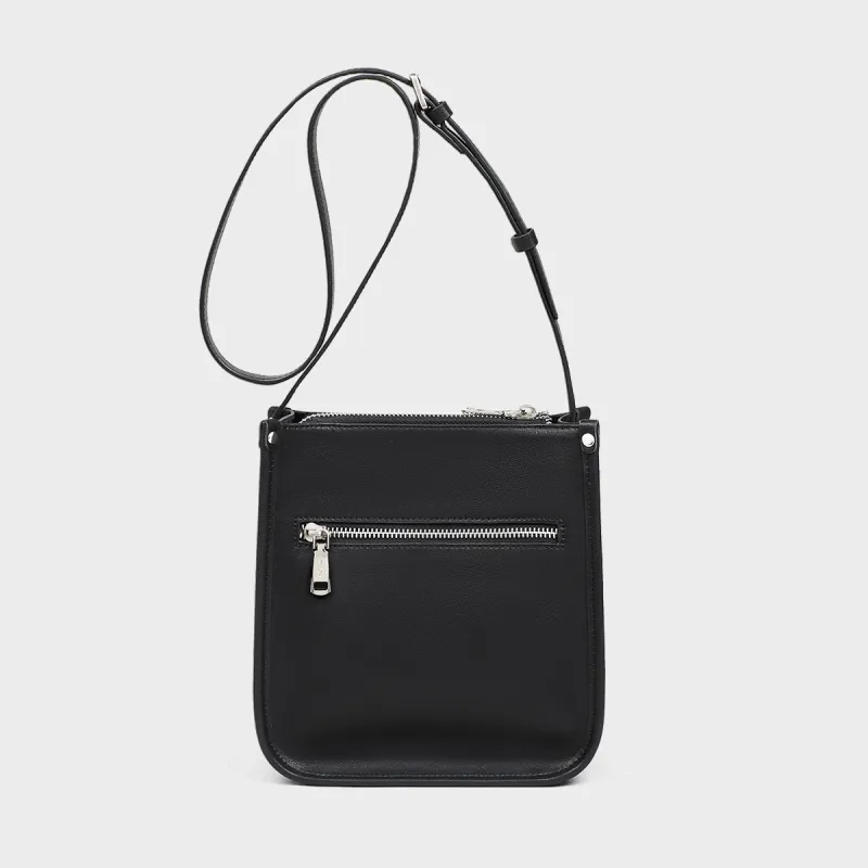 MILLIE'S Cow Leather Patchwork Synthetic Leather Shoulder Bag Crossbody Bag Regular Women's Black/White-5