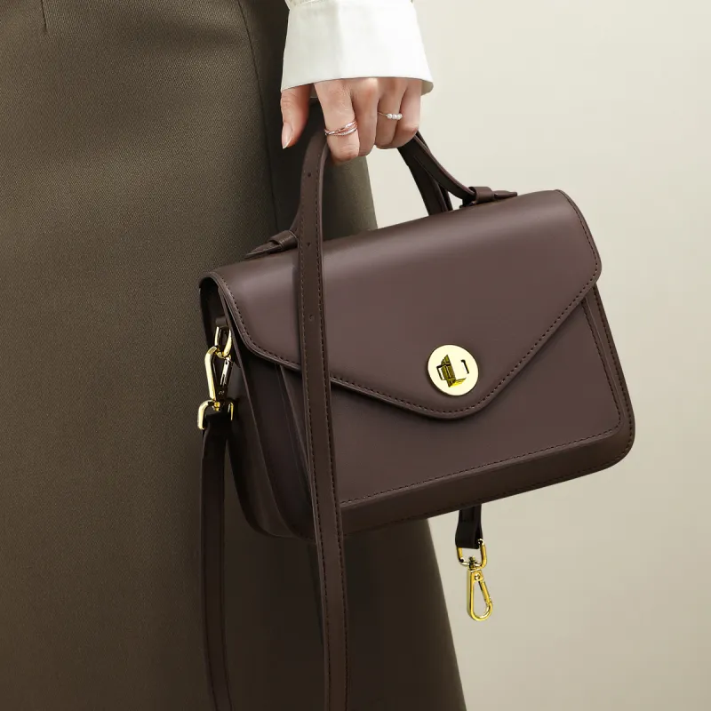 MILLIE'S Cow Leather Synthetic Leather Crossbody Handbags Regular Women's Vintage Brown-2