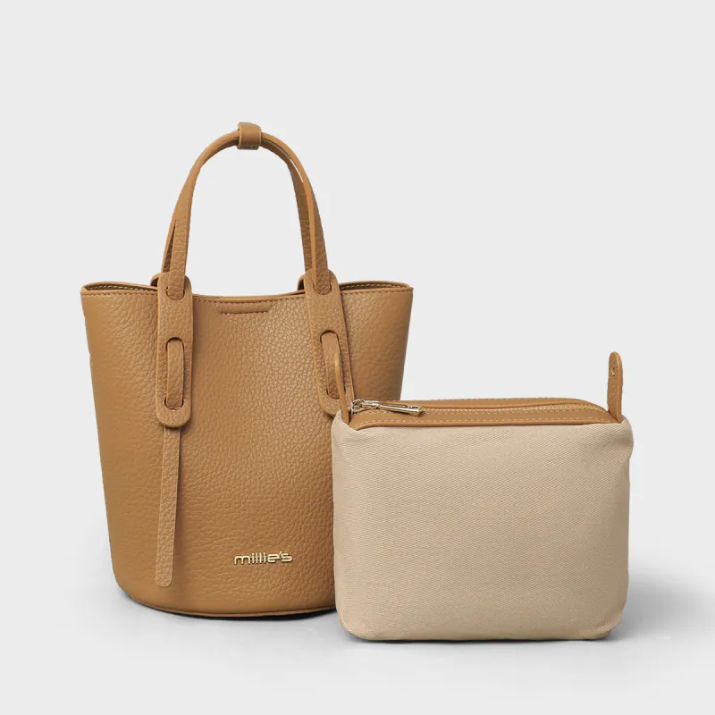 MILLIE'S Composite Material Bucket Bags Shoulder Bag Crossbody Bag Handbag Regular Women's Gray-11
