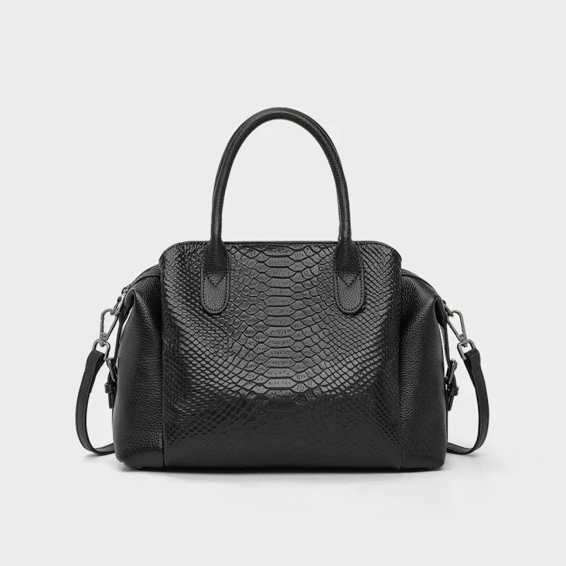 MILLIE'S Cow Leather Shoulder Bag, Crossbody Bag, Handbag Regular Women's Black-3