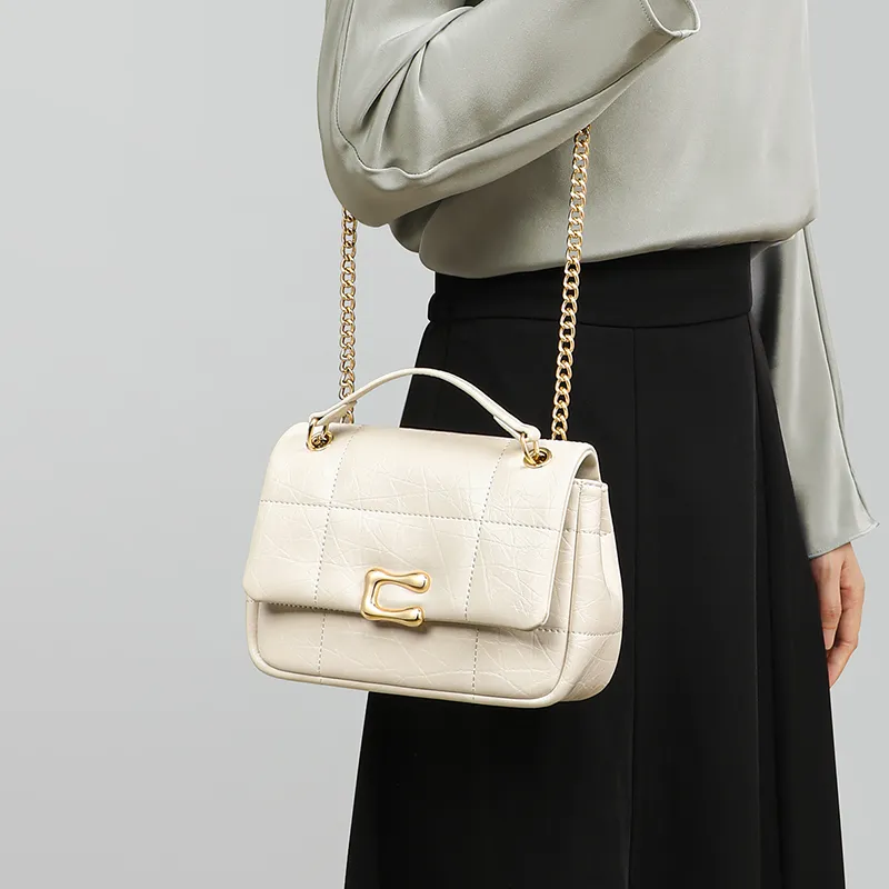 MILLIE'S Cow Leather Underarm Shoulder Bag, Crossbody Bag Regular Women's Milkshake White-1