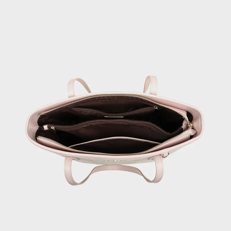 MILLIE'S Synthetic Leather Tote Bag, Shopping Bag, Portable Underarm Shoulder Bag Regular Women's Pink-4