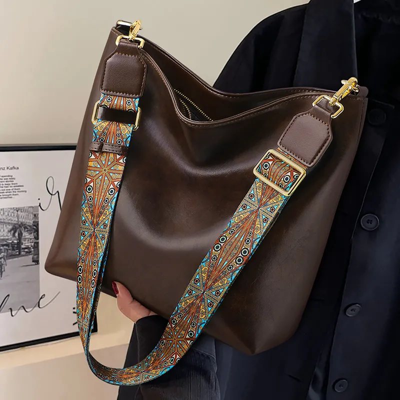 MILLIE'S Cow Leather Underarm Shoulder Bag, Crossbody Bag Tote Regular Women's Coffee-1