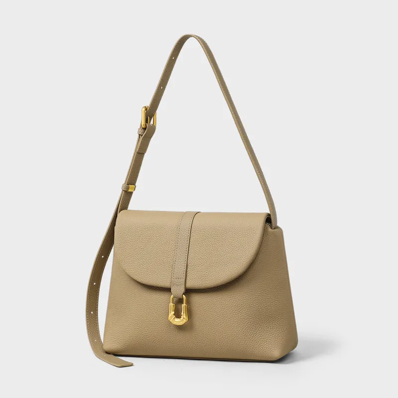MILLIE'S Cow Leather Crossbody Bag, Shoulder Bag, Messenger Bag Regular Women's Khaki-2