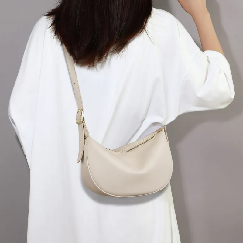 MILLIE'S Synthetic Leather Underarm Crossbody Bag, Shoulder Bag Regular Women's Black/White-8