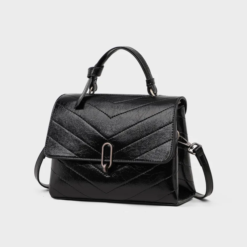 MILLIE'S Cow Leather Shoulder Bag, Crossbody Bag, Handbag Regular Women's Black-2
