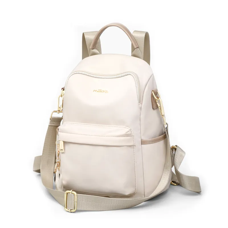 MILLIE'S Fabric Backpack Travel Bag Regular Women's Ecru-2