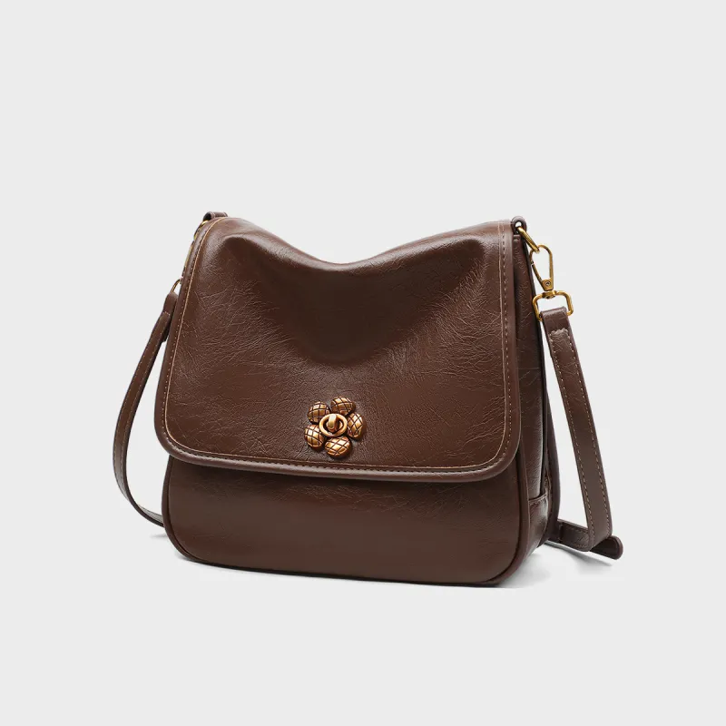 MILLIE'S Synthetic Leather Shoulder Bag, Crossbody Bag, Small Square Bag Regular Women's Coffee-4