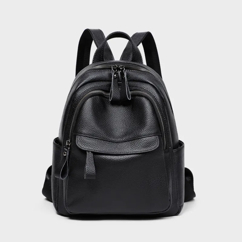 MILLIE'S Cow Leather Backpack Regular Women's Black-2