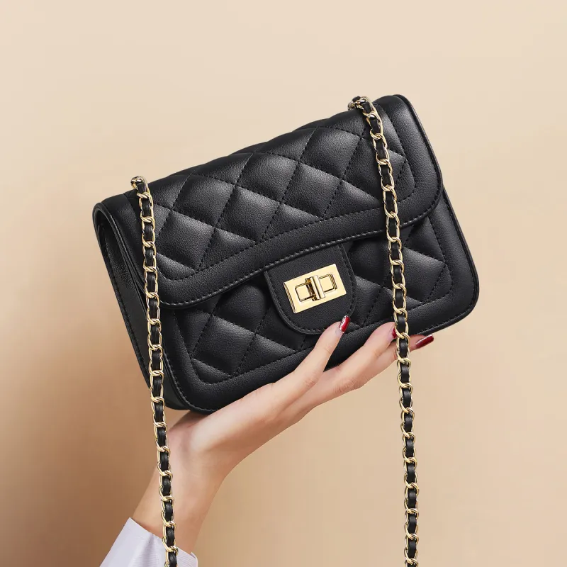 MILLIE'S Cow Leather Underarm Shoulder Bag, Crossbody Bag, Small Square Bag Regular Women's Ecru/Black-7