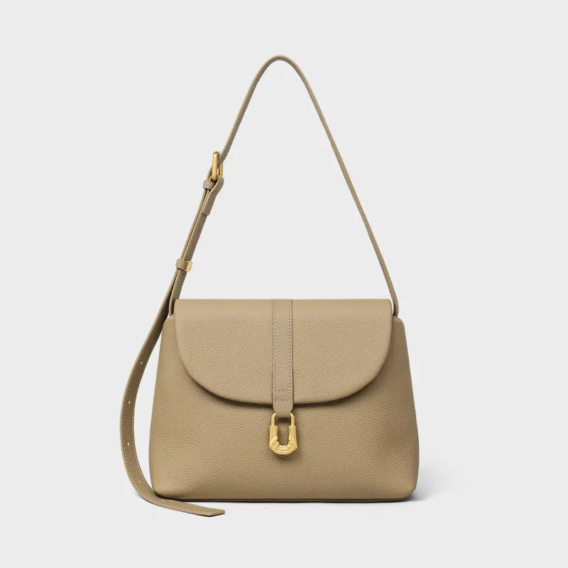 MILLIE'S Cow Leather Crossbody Bag, Shoulder Bag, Messenger Bag Regular Women's Khaki-3