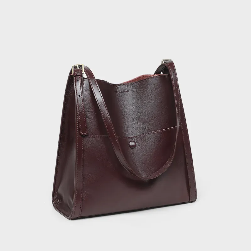 MILLIE'S Cow Leather Tote Shopping Bag Underarm Shoulder Bag Regular Women's Lilac-2