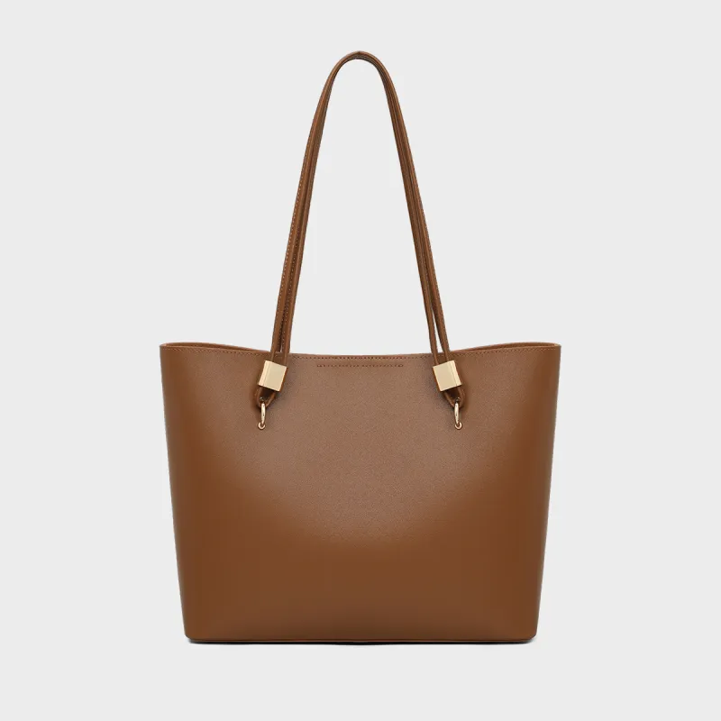 MILLIE'S Cow Leather Underarm Shoulder Bag Tote Shopping Bag Regular Women's Brown-4