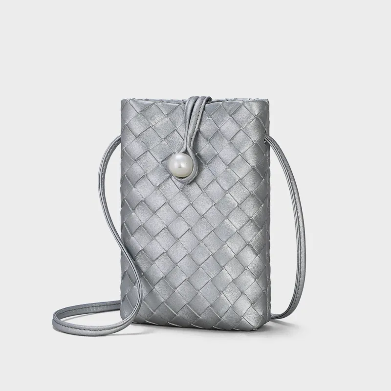 MILLIE'S Cow Leather With Synthetic Leather Underarm Shoulder Bag, Crossbody Bag Trumpets Women's Ecru-9