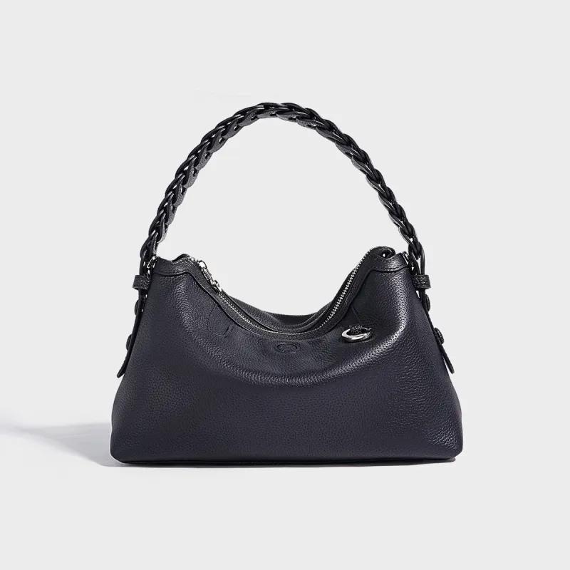 MILLIE'S Cow Leather Shoulder Bag, Crossbody Bag, Handbag Regular Women's Black-2