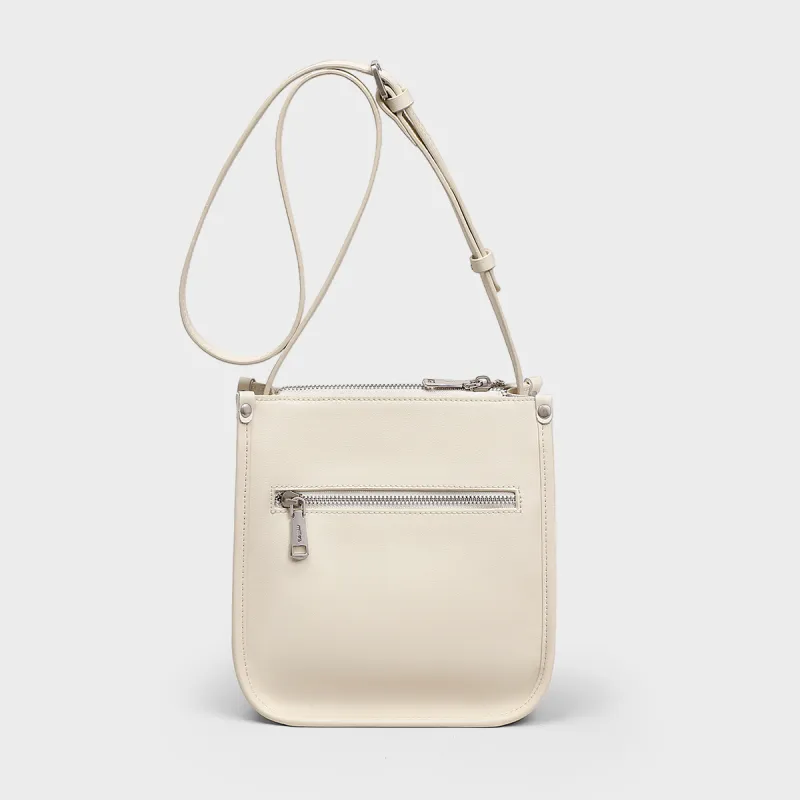 MILLIE'S Cow Leather Patchwork Synthetic Leather Shoulder Bag Crossbody Bag Regular Women's Black/White-10