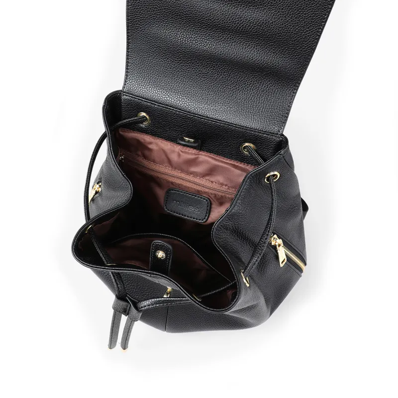 MILLIE'S Cow Leather With Synthetic Leather Backpack Tubas Women's Black-3