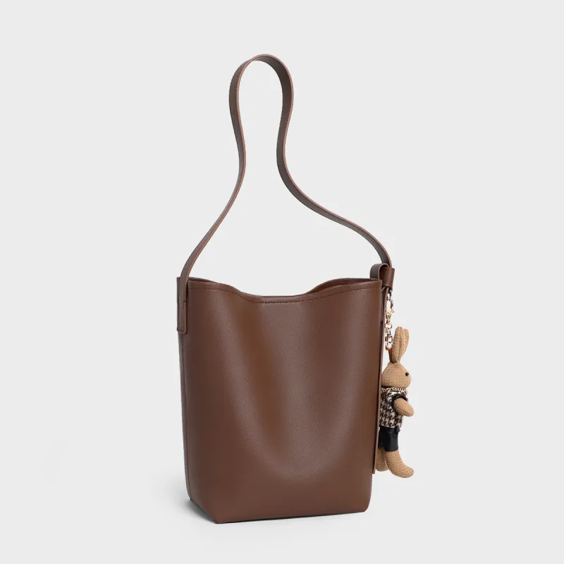 MILLIE'S Cow Leather Underarm Tote, Crossbody Bag, Shoulder Bag Regular Women's Coffee-2