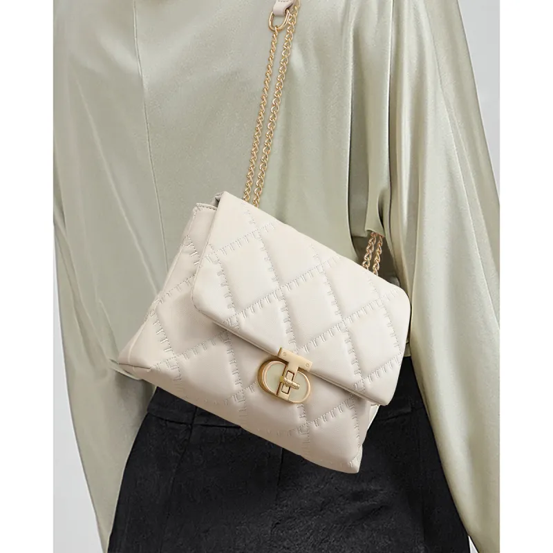 MILLIE'S Cow Leather Shoulder Bag, Crossbody Bag, Shoulder Bag Regular Women's Ecru-2