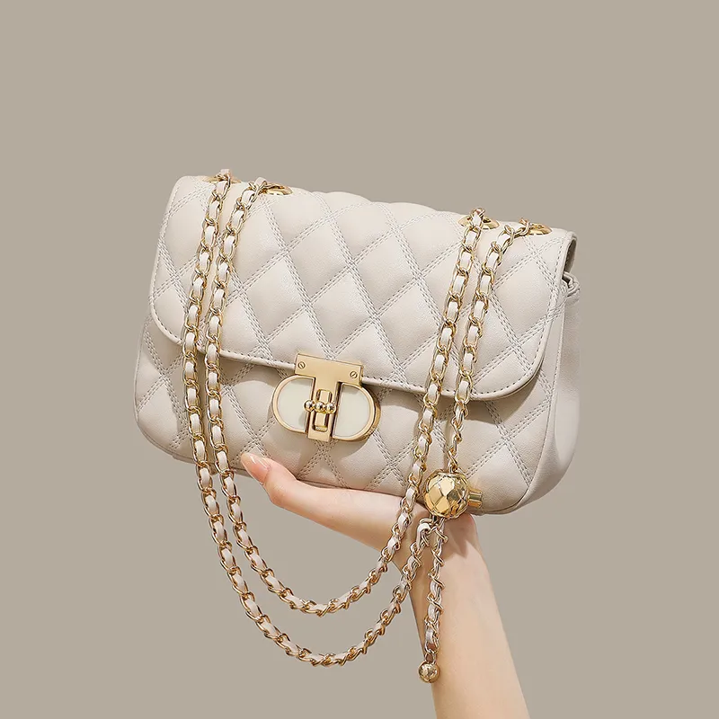 MILLIE'S Cow Leather Patchwork Synthetic Leather Small Square Bag Shoulder Bag Regular Women's Multicolor-8