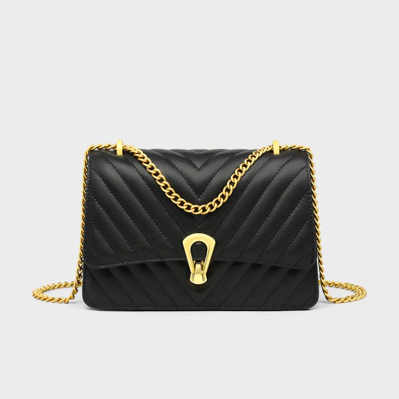 MILLIE'S Cow Leather Underarm Crossbody Bag, Shoulder Bag Regular Women's Black-3