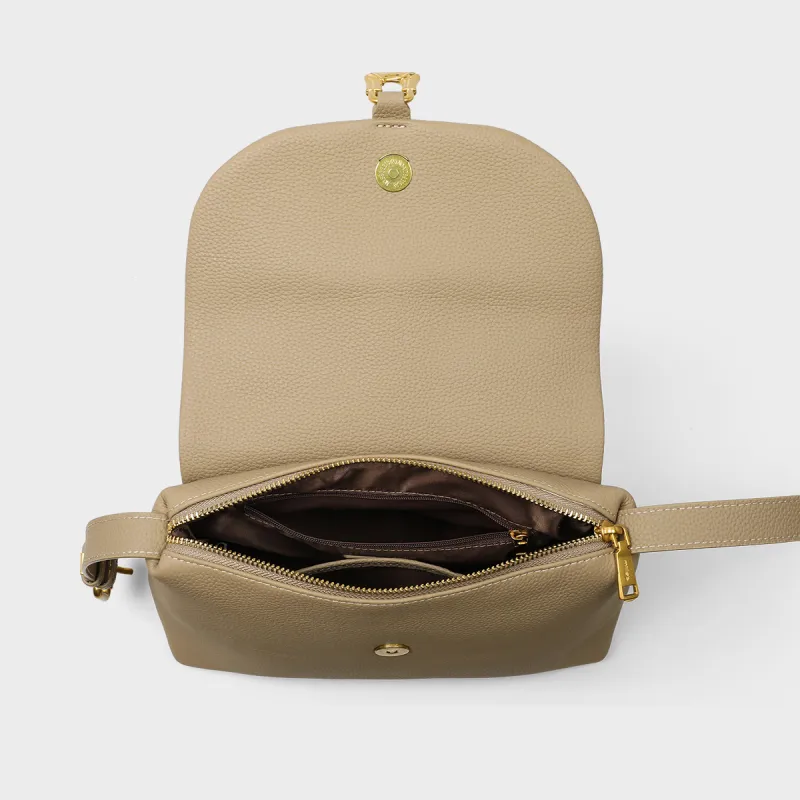 MILLIE'S Cow Leather Crossbody Bag, Shoulder Bag, Messenger Bag Regular Women's Khaki-5