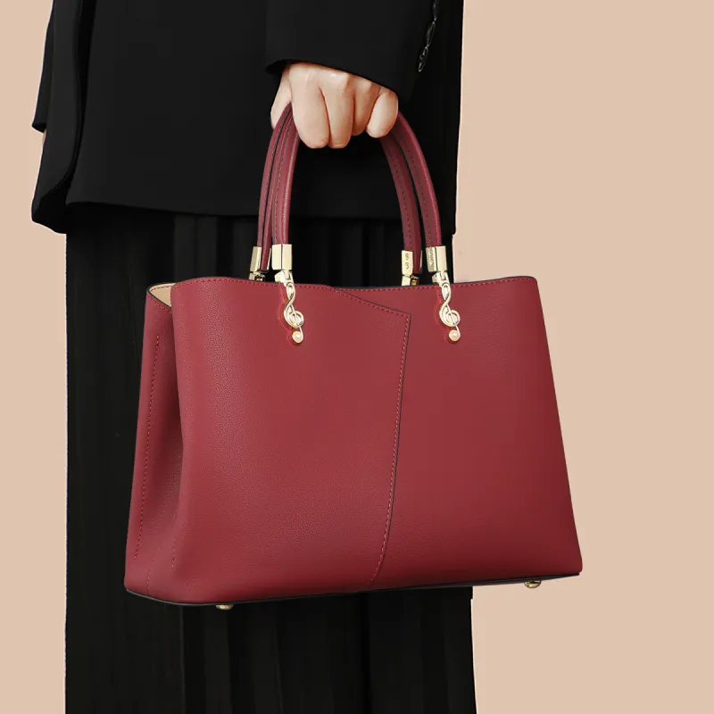 MILLIE'S Cow Leather Shoulder Bag, Crossbody Bag, Handbag Regular Women's Red-1