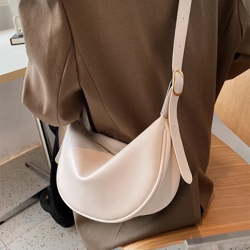 MILLIE'S Synthetic Leather Underarm Crossbody Bag, Shoulder Bag Regular Women's Black/White-9