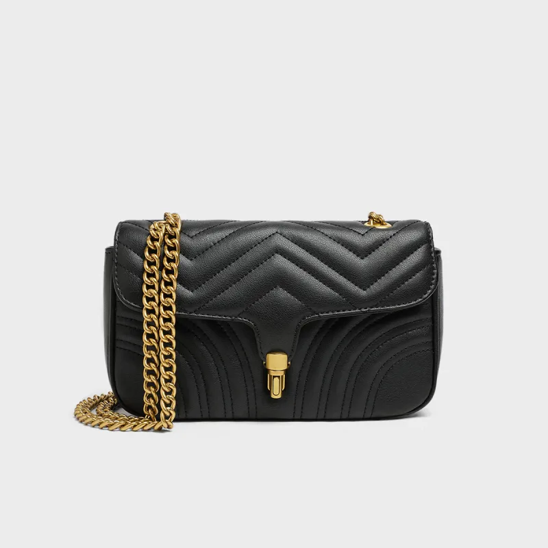 MILLIE'S Cow Leather Underarm Shoulder Bag, Crossbody Small Square Bag Regular Women's Black-4