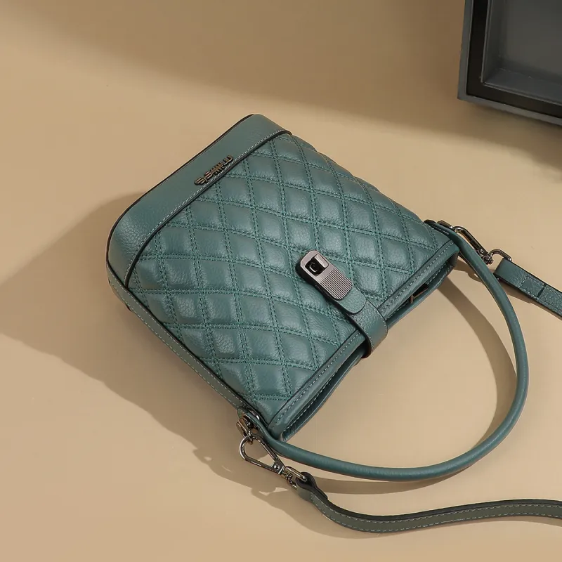 MILLIE'S Cow Leather Shoulder Bag Crossbody Bag Handbags Regular Women's Misty Blue-2
