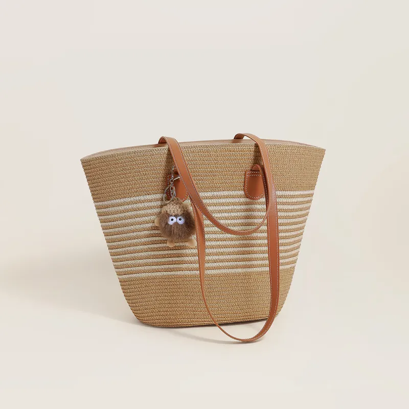 MILLIE'S Fabric Portable Underarm Shoulder Bag, Tote, Shopping Bag Regular Women's Brown-2