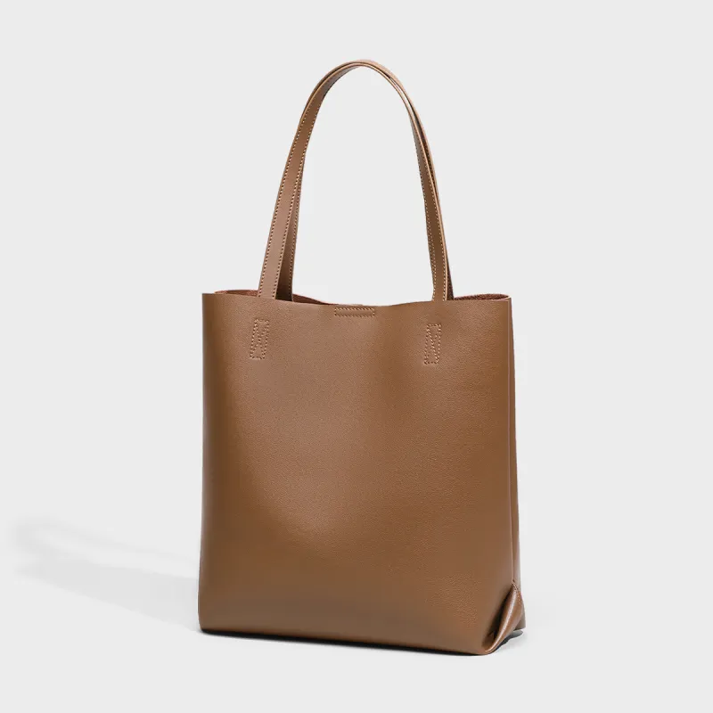 MILLIE'S Cow Leather Portable Underarm Shoulder Bag Combo Bag Bucket Bag Regular Women's Cocoa Brown-4