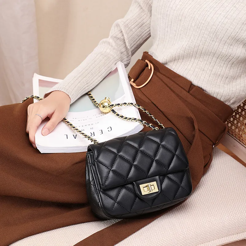 MILLIE'S Synthetic Leather Shoulder Bag Crossbody Bag Small Square Bag Regular Women's Black/Ecru-2