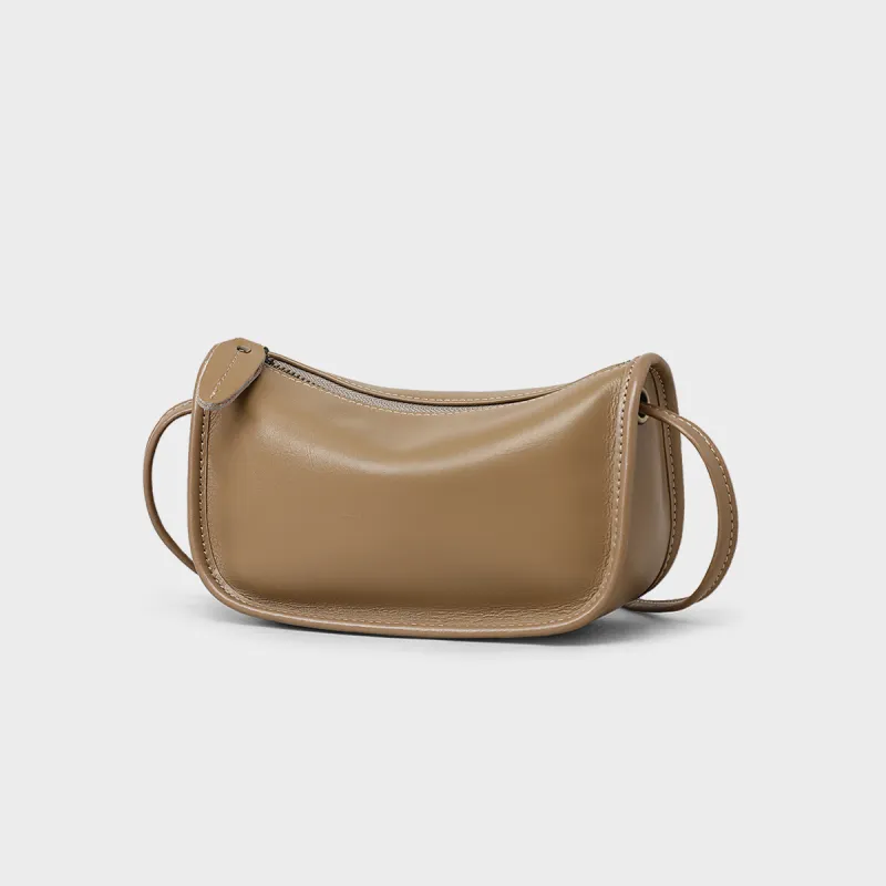 MILLIE'S Cow Leather Shoulder Bag, Crossbody Bag Regular Women's Apricot-2