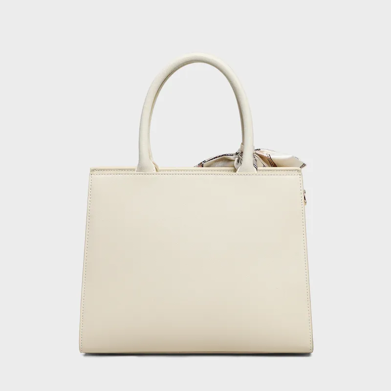 MILLIE'S Cow Leather Kelly Bag, Shoulder Bag, Crossbody Bag, Handbag Regular Women's Ecru-4