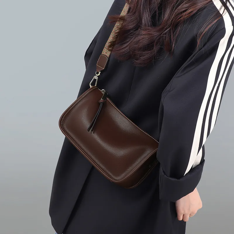 MILLIE'S Cow Leather Underarm Shoulder Bag, Crossbody Bag Regular Women's Coffee-2