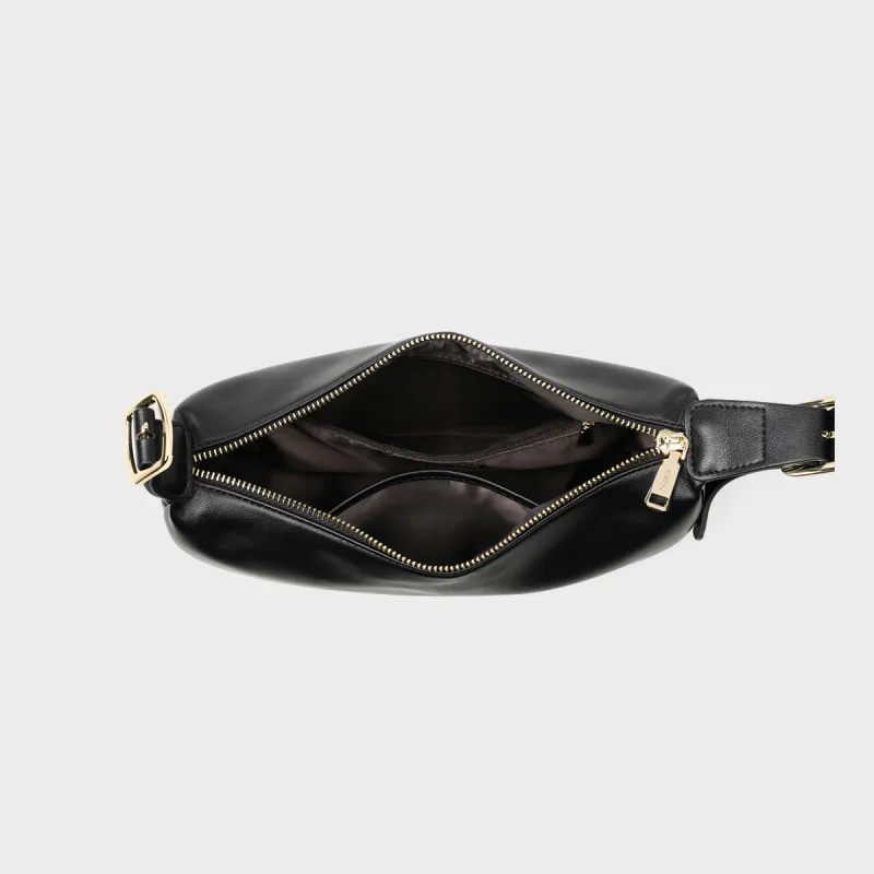 MILLIE'S Synthetic Leather Underarm Crossbody Bag, Shoulder Bag Regular Women's Black/White-6