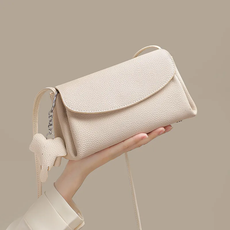 MILLIE'S Cow Leather Crossbody Bag, Shoulder Bag Regular Women's Ecru-1