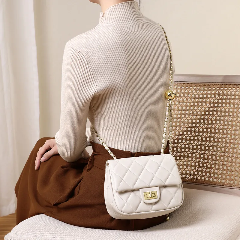 MILLIE'S Synthetic Leather Shoulder Bag Crossbody Bag Small Square Bag Regular Women's Black/Ecru-8