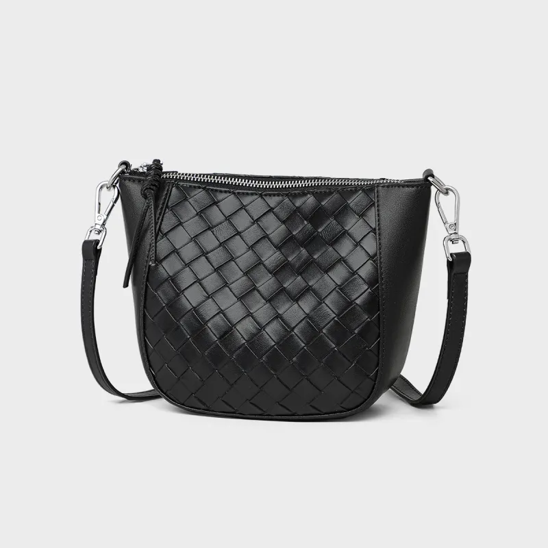MILLIE'S Cow Leather Crossbody Bag, Shoulder Bag, Bucket Bag Regular Women's Black-2