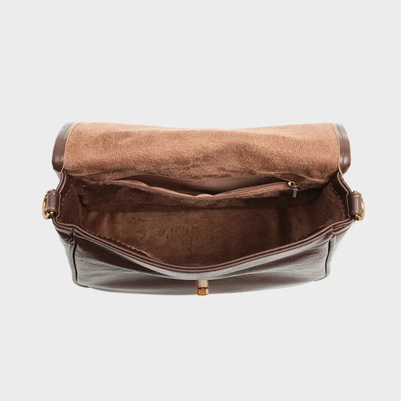 MILLIE'S Synthetic Leather Shoulder Bag, Crossbody Bag, Small Square Bag Regular Women's Coffee-7