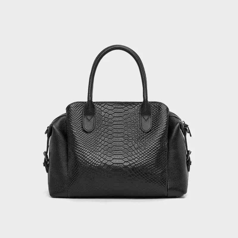 MILLIE'S Cow Leather Shoulder Bag, Crossbody Bag, Handbag Regular Women's Black-4