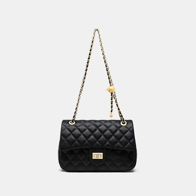 MILLIE'S Cow Leather Small Square Bag Shoulder Bag Crossbody Bag Regular Women's Black-2