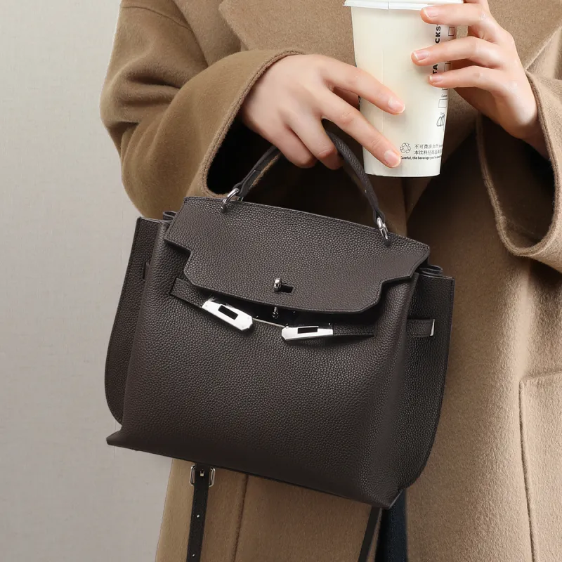 MILLIE'S Cow Leather Birkin Bag Shoulder Bag Crossbody Bag Handbag Regular Women's Multicolor-2
