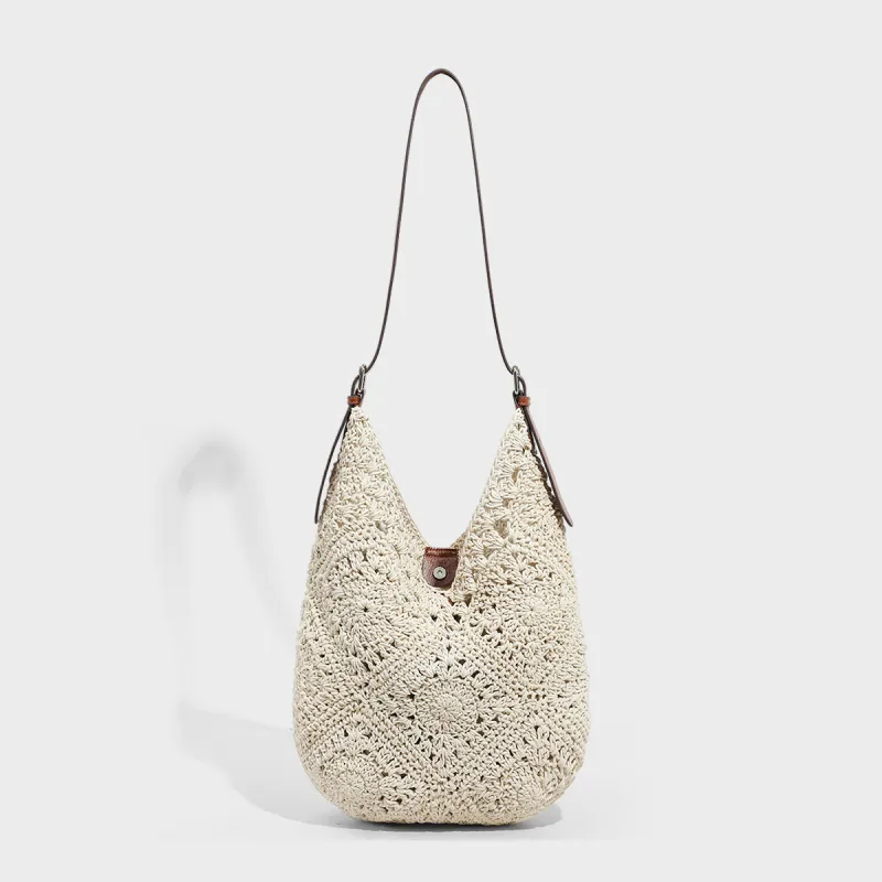 MILLIE'S Fabric Shoulder Bag Regular Women's Ecru-3